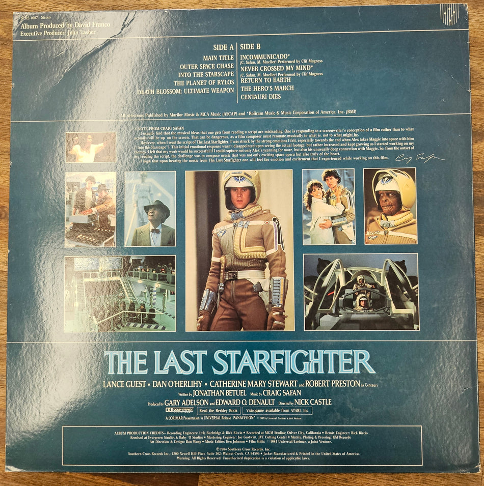 The Last Starfighter-Original Motion Picture Soundtrack 1984 Promo (LP)