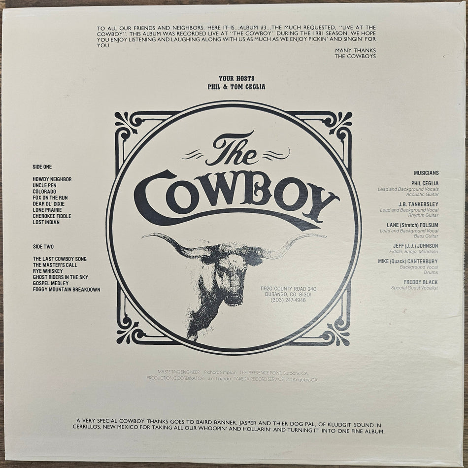 The Cowboys-The Cowboy Live (LP)