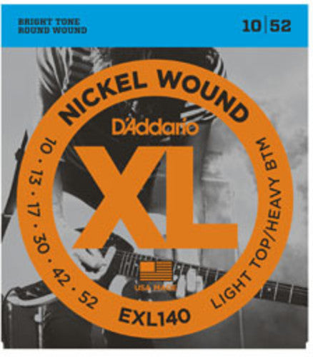 D'Addario EXL140 Nickel Wound Electric Guitar Strings Light Top/Heavy Bottom 10- 52