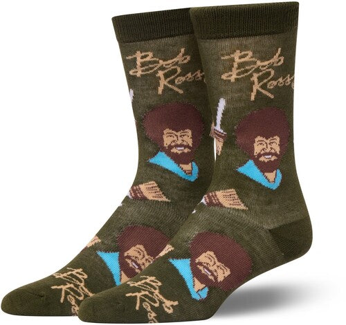 Crazy Socks - Bob Ross Icons - Unisex Crew Socks