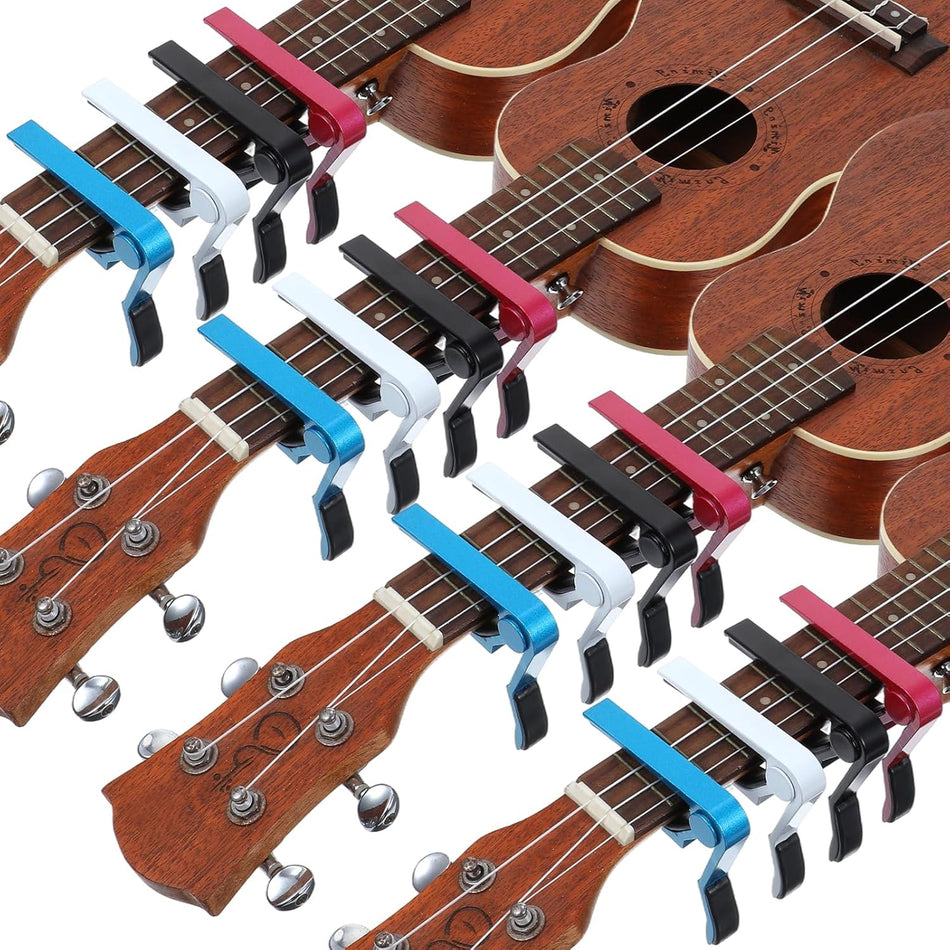 Universal Guitar Capos, Aluminum Metal Clamp for Electric Acoustic Classical Guitars, Bass, Ukulele, Banjo, Violin